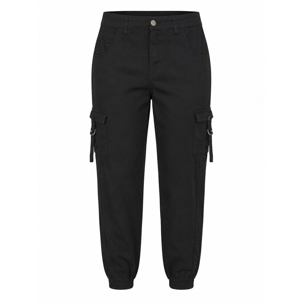 VIP Women’s Black Cargo Jogger Pants Size 15 Y2K Utility Streetwear Goth Emo